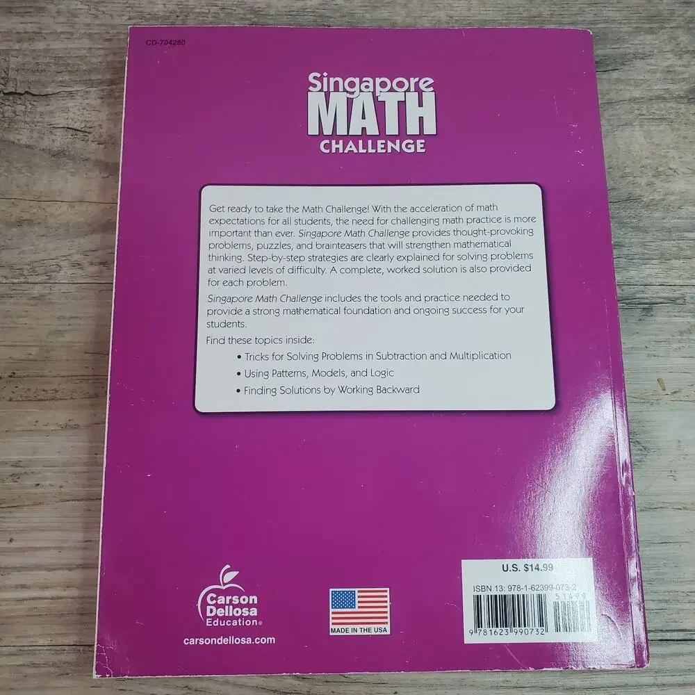 Singapore Math Challenge, Grades 3 - 5: Thinking Kids Mathematics Puzzles Proble